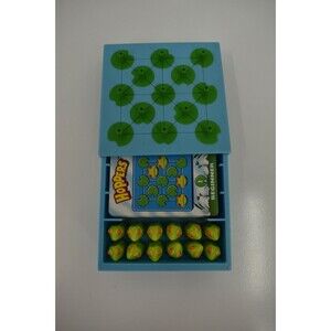 Vintage ThinkFun Hoppers Peg Solitaire Game 100% Complete Cards Frogs 1999
